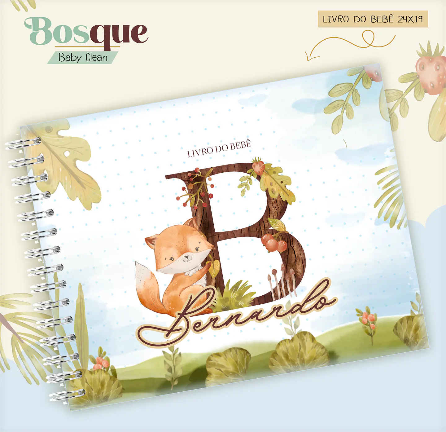 Arquivo Combo Encadernação Baby Bosque Raposinha Alfabeto 13