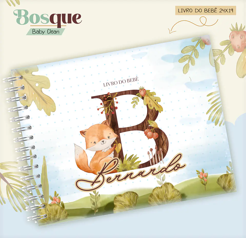Arquivo Combo Encadernação Baby Bosque Raposinha Alfabeto 13