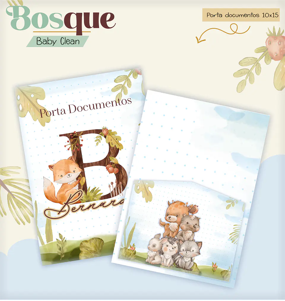 Arquivo Combo Encadernação Baby Bosque Raposinha Alfabeto 15