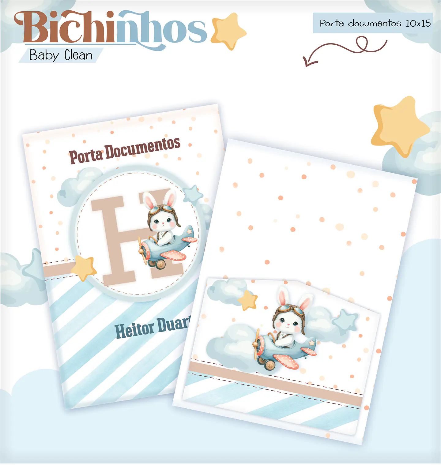 Arquivo Combo Encadernação Baby Coelhinho Aviador Alfabeto 2