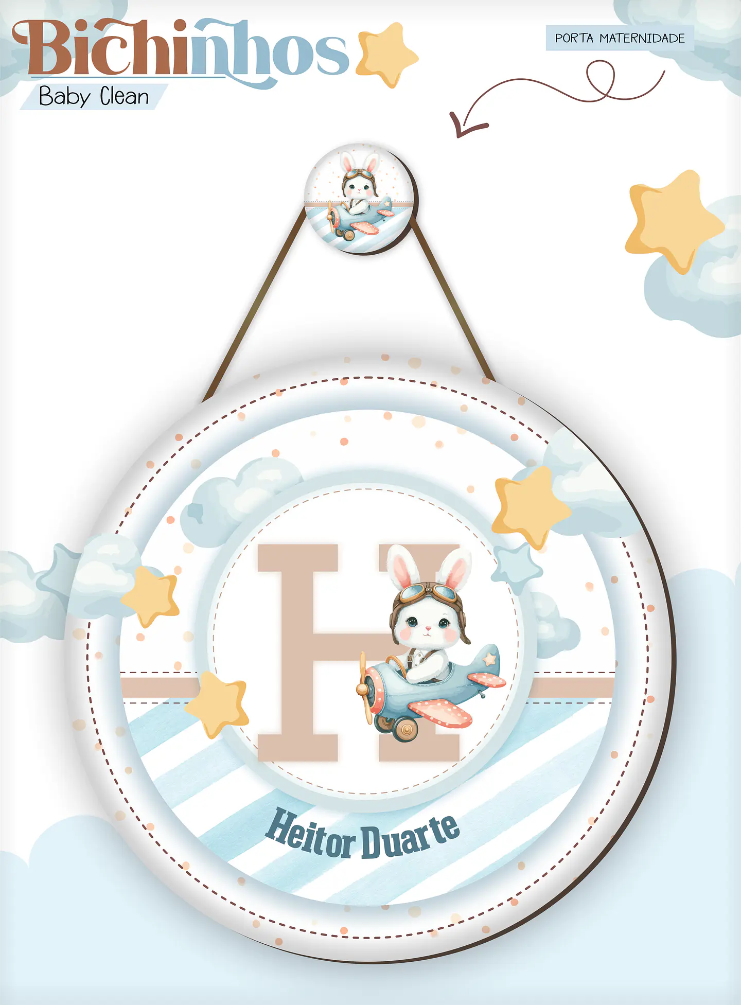 Arquivo Combo Encadernação Baby Coelhinho Aviador Alfabeto 3