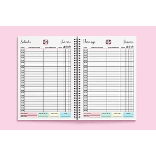 Arquivo Encadernação Agendamento 2025 Colorido