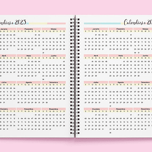 Arquivo Encadernação Agendamento 2025 Colorido