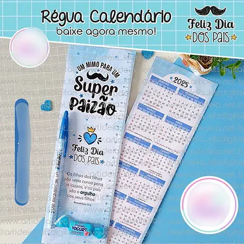 Arquivo Dia dos Pais Régua Calendário Caneta