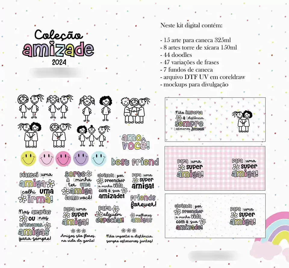 Arquivo Sublimação Canecas Dia do Amigo 1