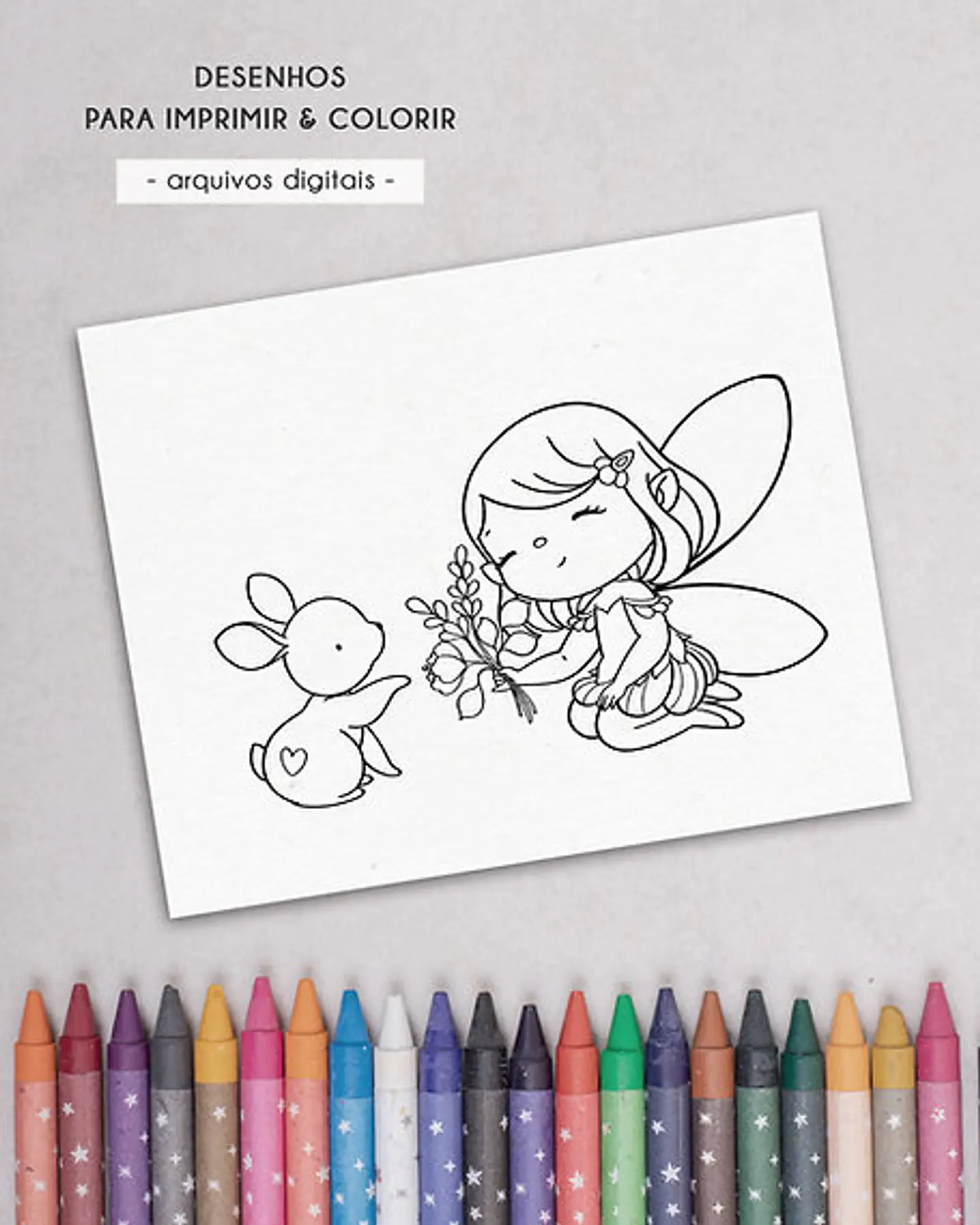 Kit Digital Jardim Encantado para Colorir 3
