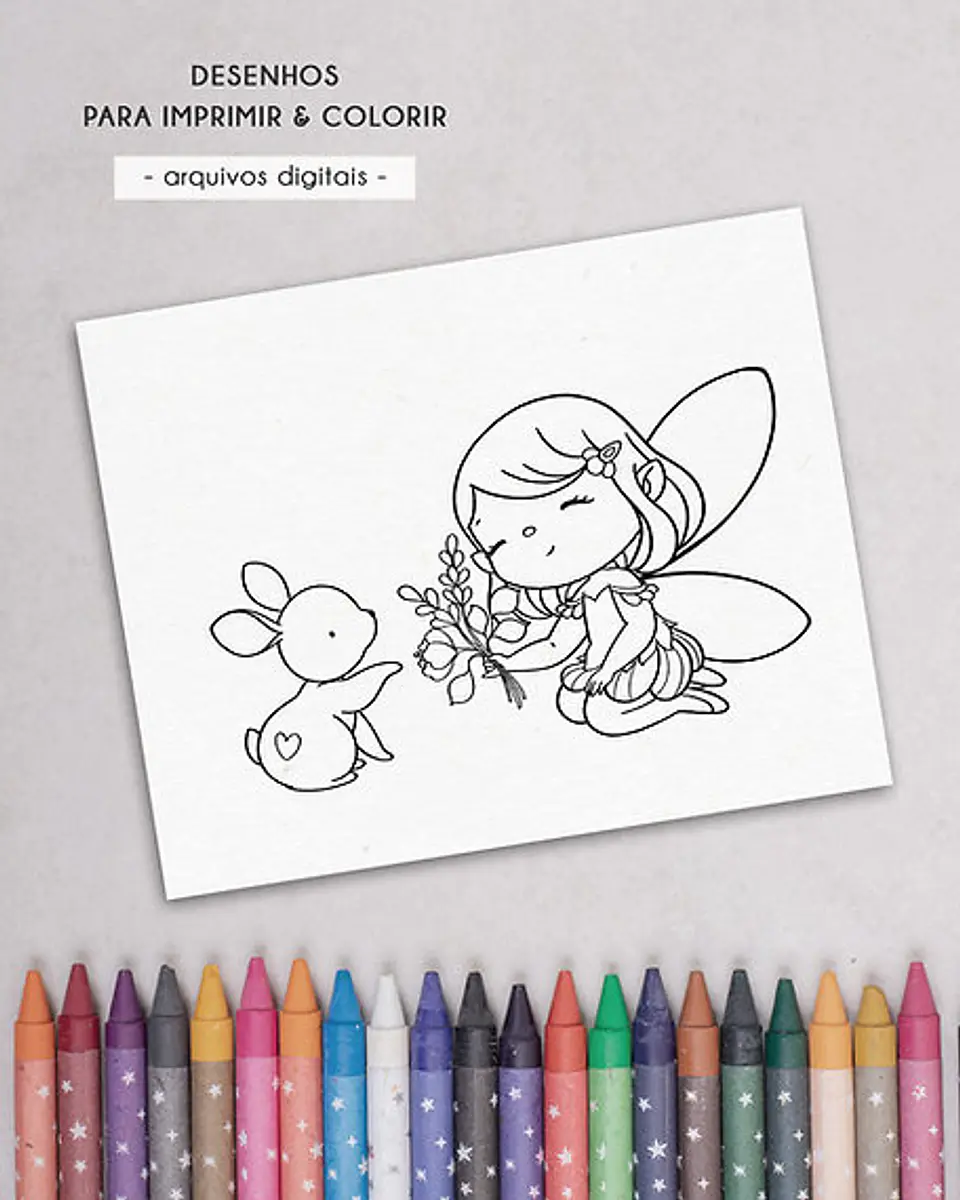 Kit Digital Jardim Encantado para Colorir 3