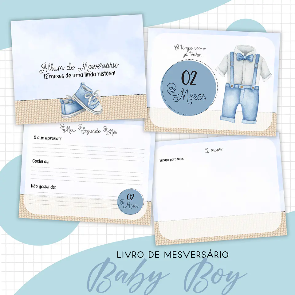 Arquivo Encadernação Baby Boy Roupinha Menino 6