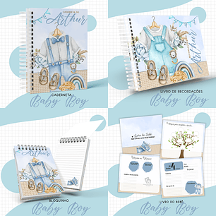 Arquivo Encadernação Baby Boy Roupinha Menino