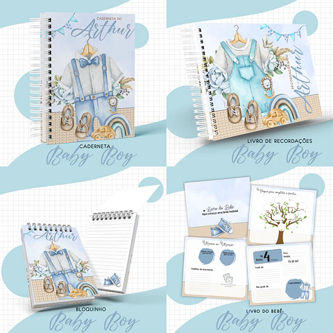 Arquivo Encadernação Baby Boy Roupinha Menino