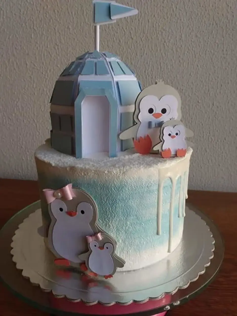 Arquivo de Corte Topo Iglu 3d Neve Pinguim 1