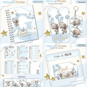 Arquivo Caderneta de Vacina Alfabeto Ursinho Nuvens