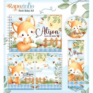 Arquivo Encadernação Baby Raposinha Menino Bosque
