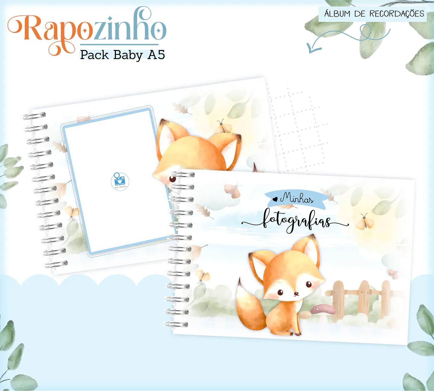 Arquivo Encadernação Baby Raposinha Menino Bosque 2