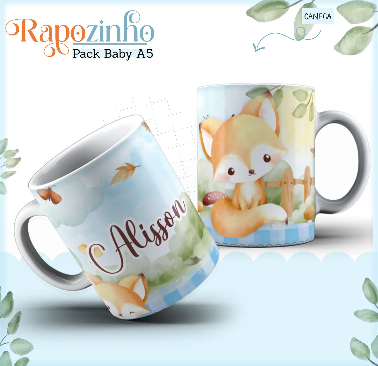 Arquivo Encadernação Baby Raposinha Menino Bosque 20