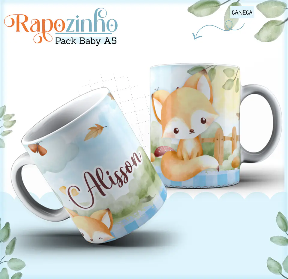 Arquivo Encadernação Baby Raposinha Menino Bosque 20