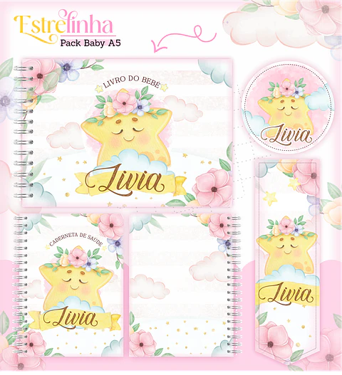 Arquivo Encadernação Baby Estrelinha Menina