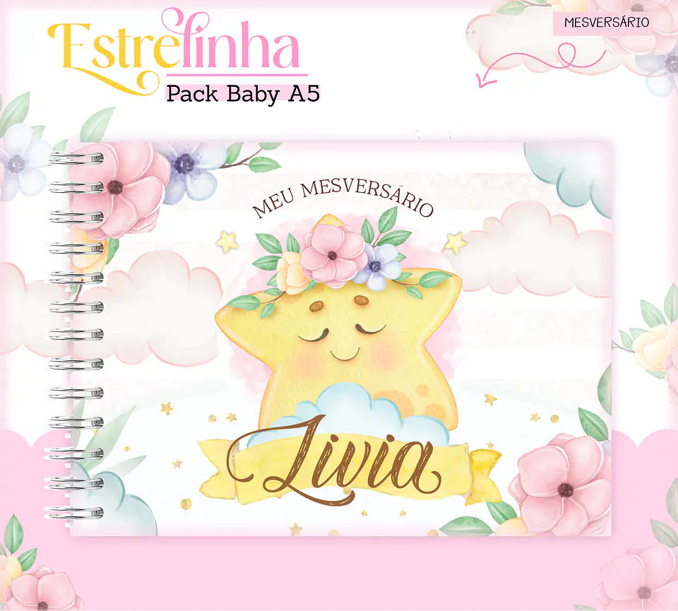 Arquivo Encadernação Baby Estrelinha Menina 2