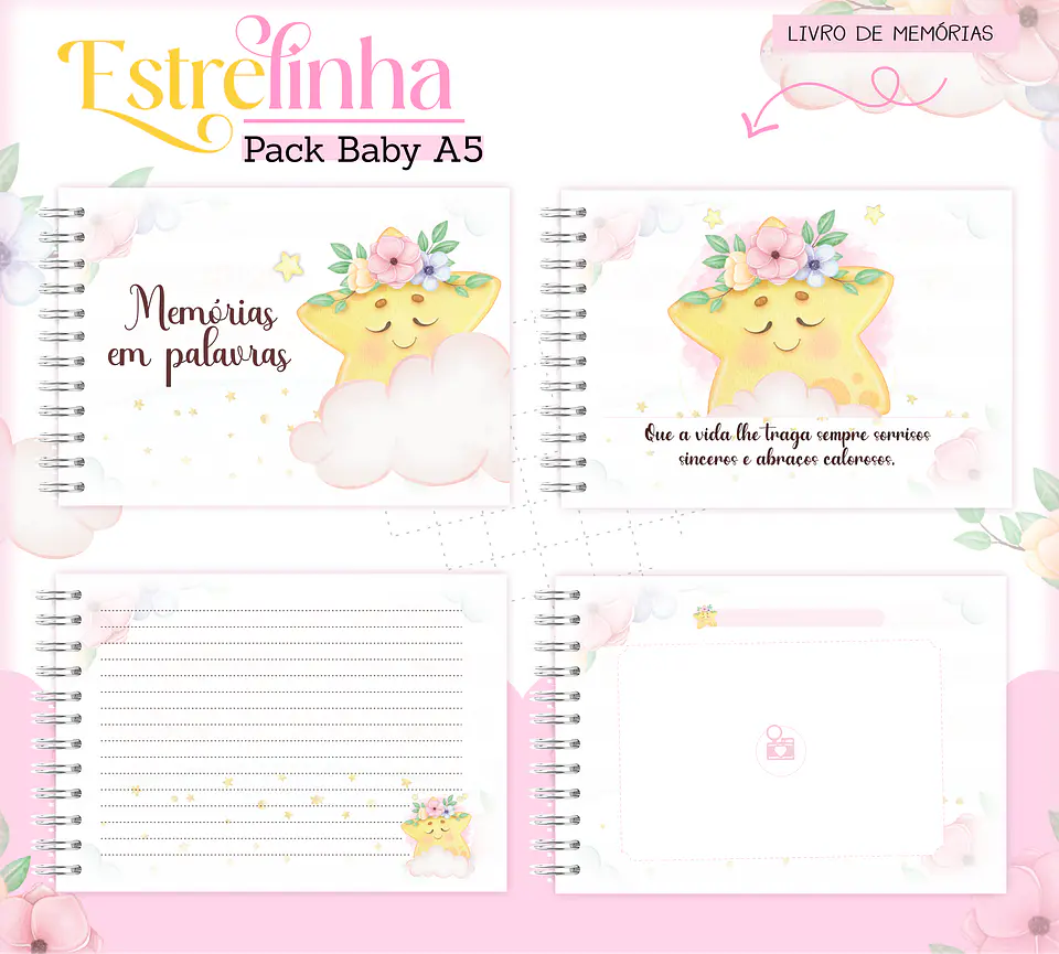 Arquivo Encadernação Baby Estrelinha Menina 5
