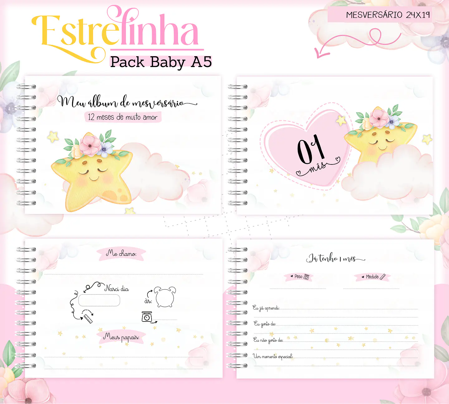 Arquivo Encadernação Baby Estrelinha Menina 20