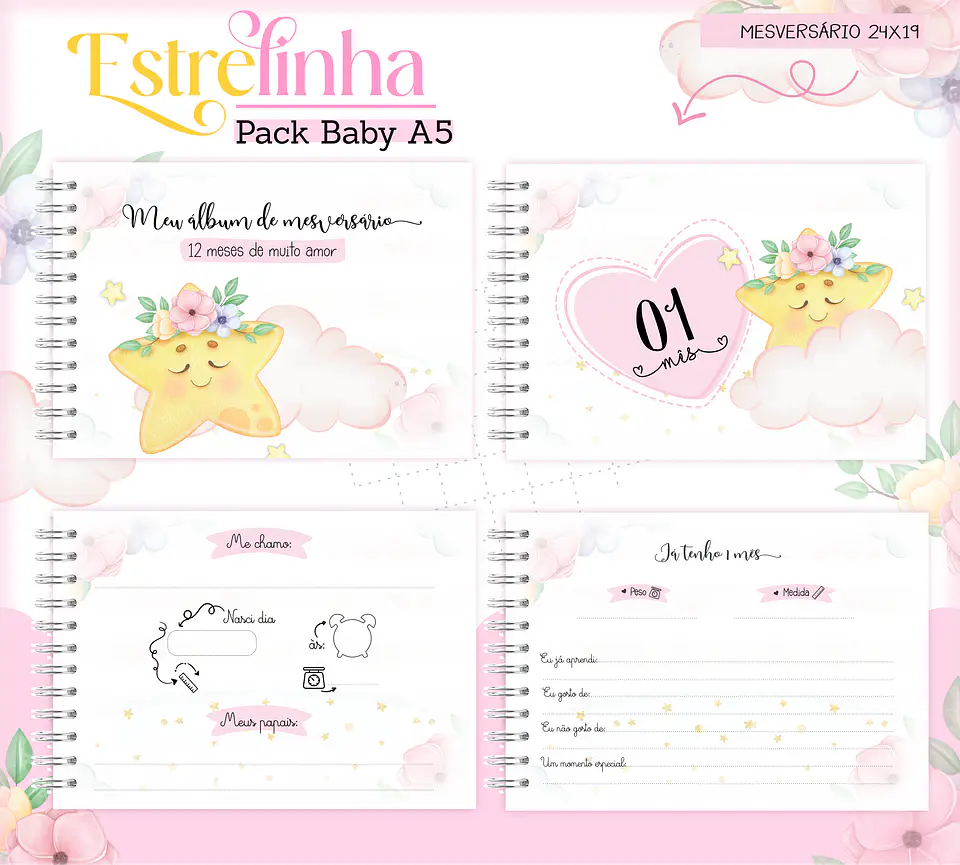 Arquivo Encadernação Baby Estrelinha Menina 20