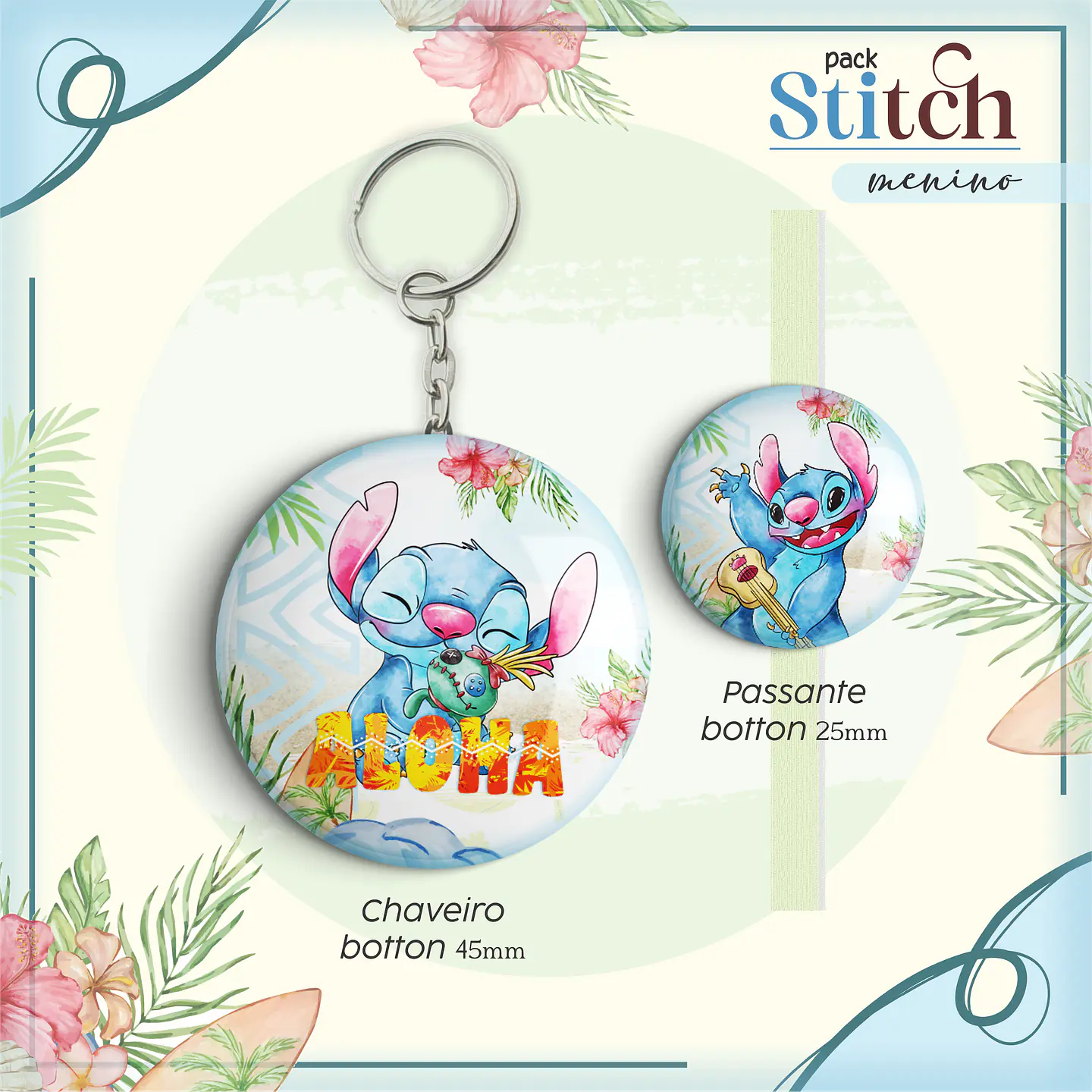 Arquivo Kit Encadernação Stitch Aquarela 7