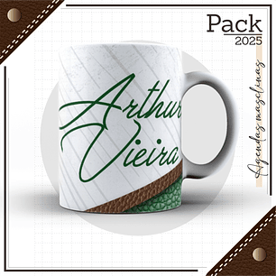 Arquivo Encadernação Agenda Masculina Couro Verde 2025