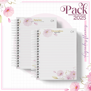 Arquivo Encadernação Agenda Floral Candy Alfabeto