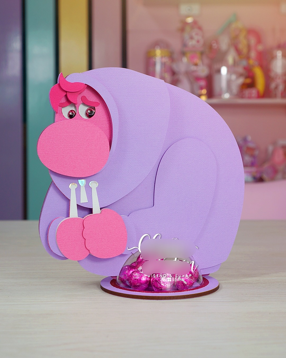 Arquivo de Corte Porta Doces Bola Acrilica - Divertidamente Vergonha 1