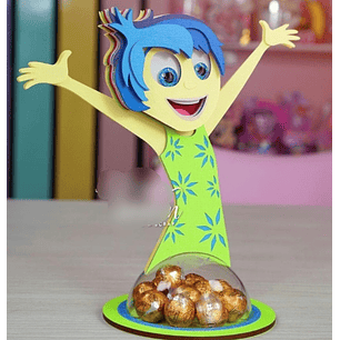 Arquivo de Corte Porta Doces Bola Acrilica - Divertidamente Alegria