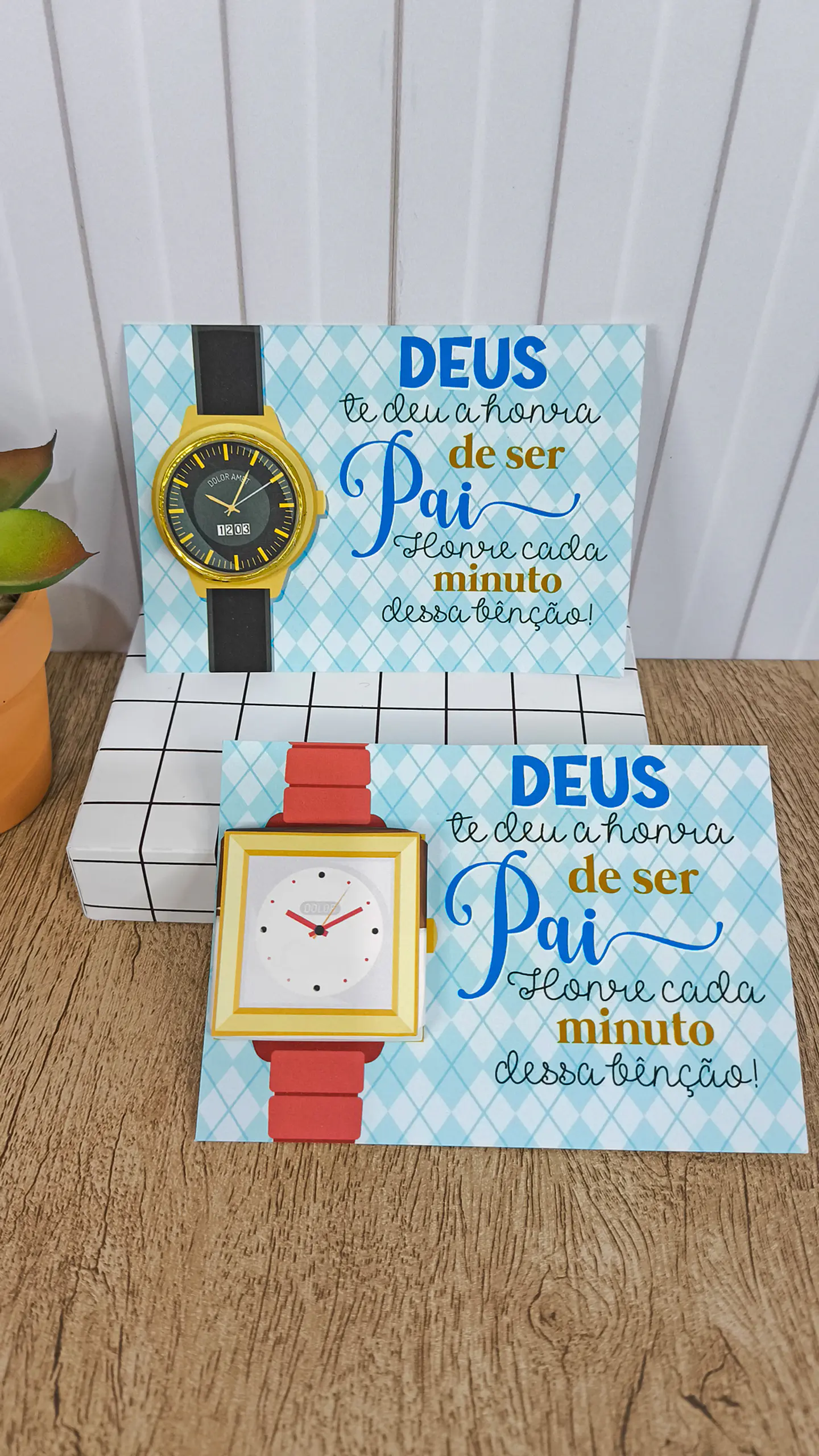 Arquivo Dia dos Pais Card Relógio Moeda de Chocolate ou La Creme 2