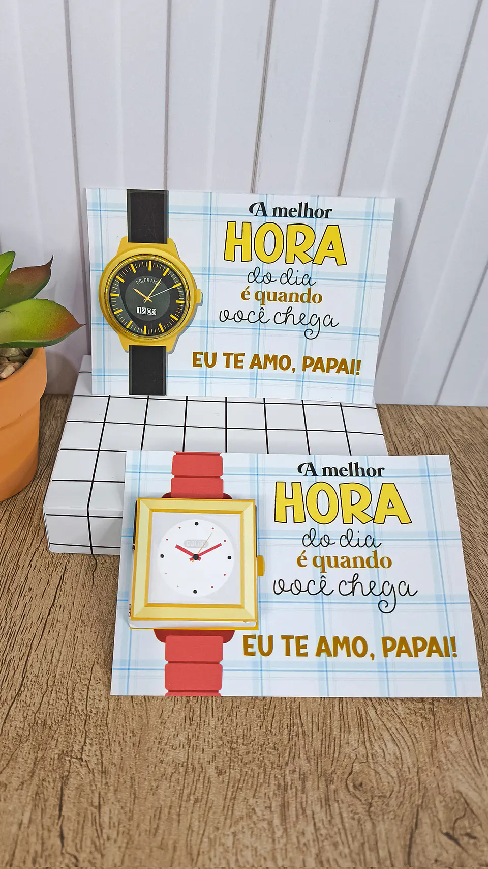 Arquivo Dia dos Pais Card Relógio Moeda de Chocolate ou La Creme 3