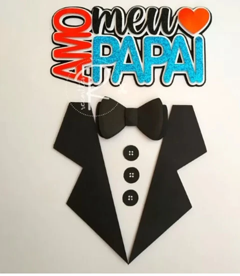 Arquivo Topo Dia dos Pais Amo meu papai Gravata em camadas