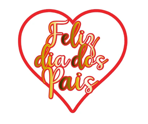 Arquivo Topo Feliz Dia dos Pais Coração Em Camadas