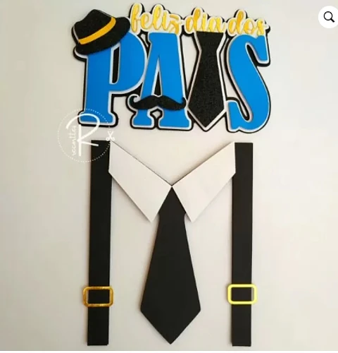 Arquivo Topo Feliz Dia dos Pais Gravata em camadas