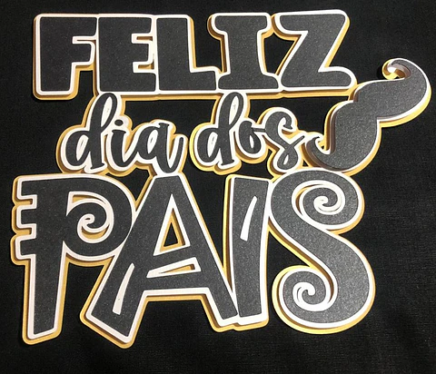 Arquivo Topo Feliz Dia dos Pais Bigode em camadas