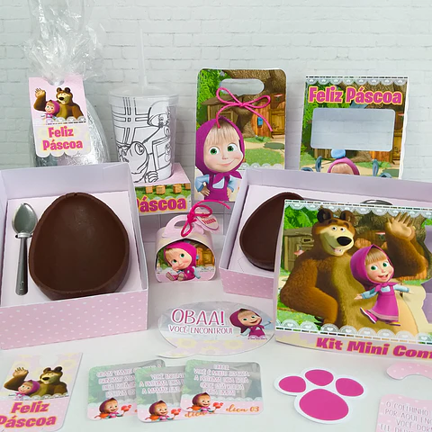 Arquivo de Corte Páscoa Masha e o Urso