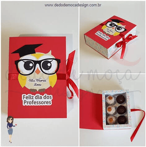 Arquivo de Corte Caixa Livro 6 Doces