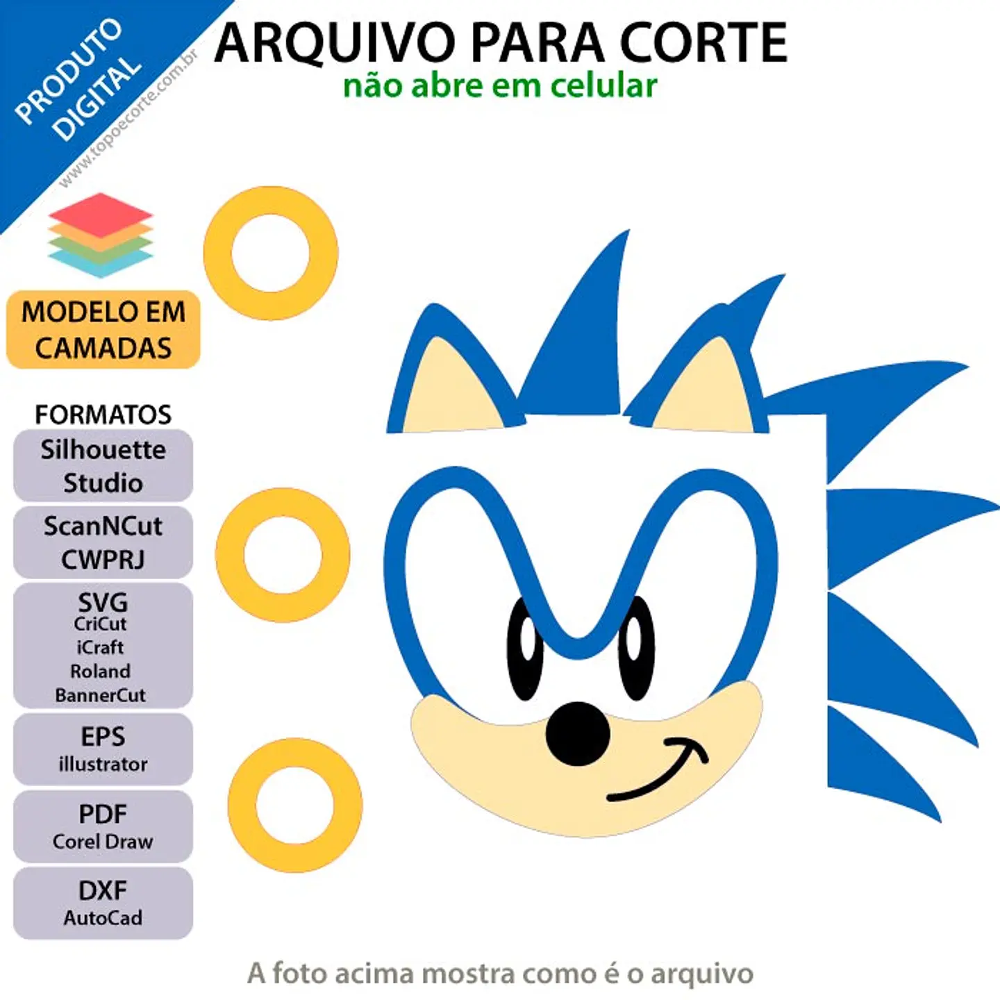 Arquivo de Corte Topo Sonic 1