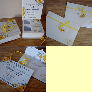 Arquvo Convites de Casamento e Padrinhos 2 doces