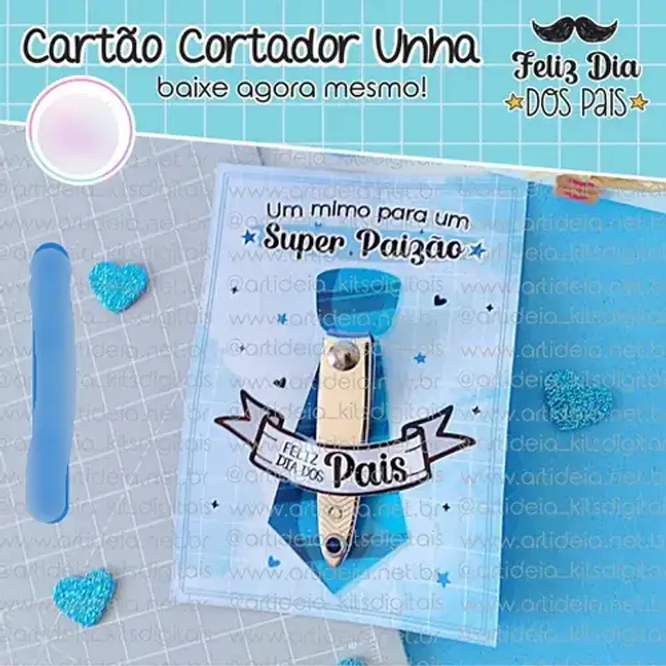  Arquivo Dia dos Pais Card Cortador de Unha Gravata 1