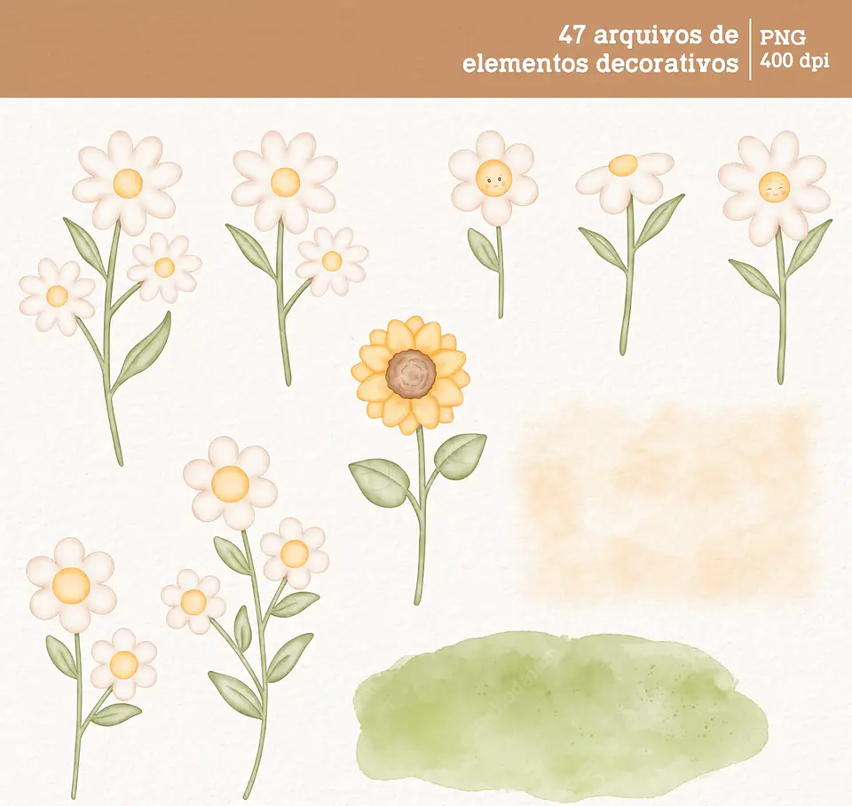 Kit Digital Alenhinha Aquarela - Daiane 3