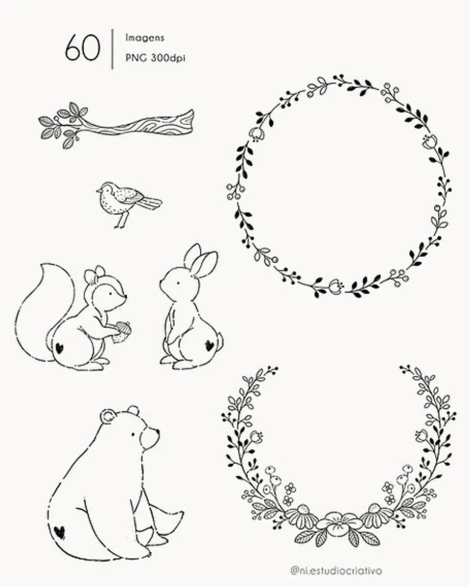 Kit Digital Bosque Minimalista - NI 4