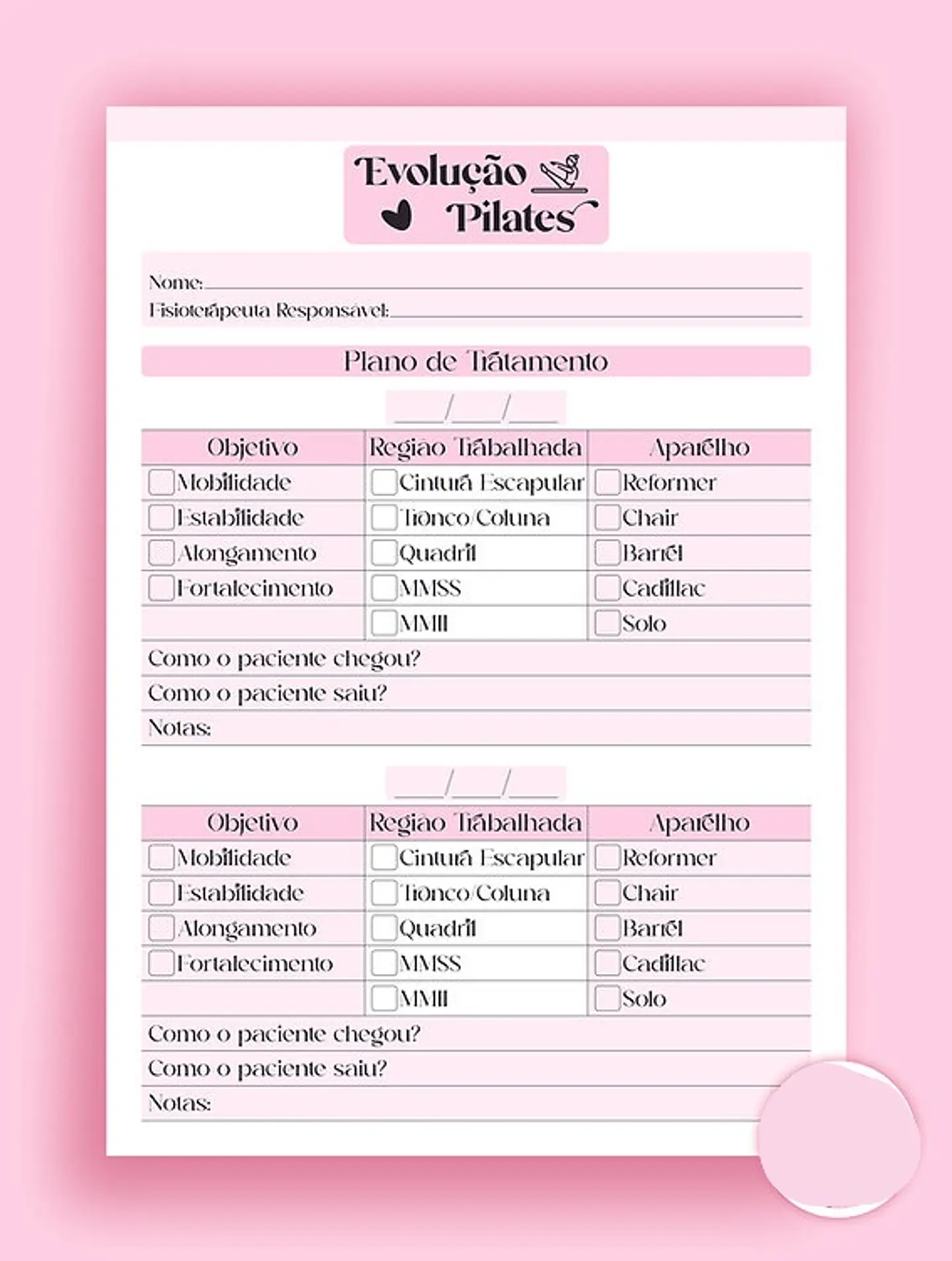 Arquivo Ficha Evolução de Pilates - Rosa e Cinza  1