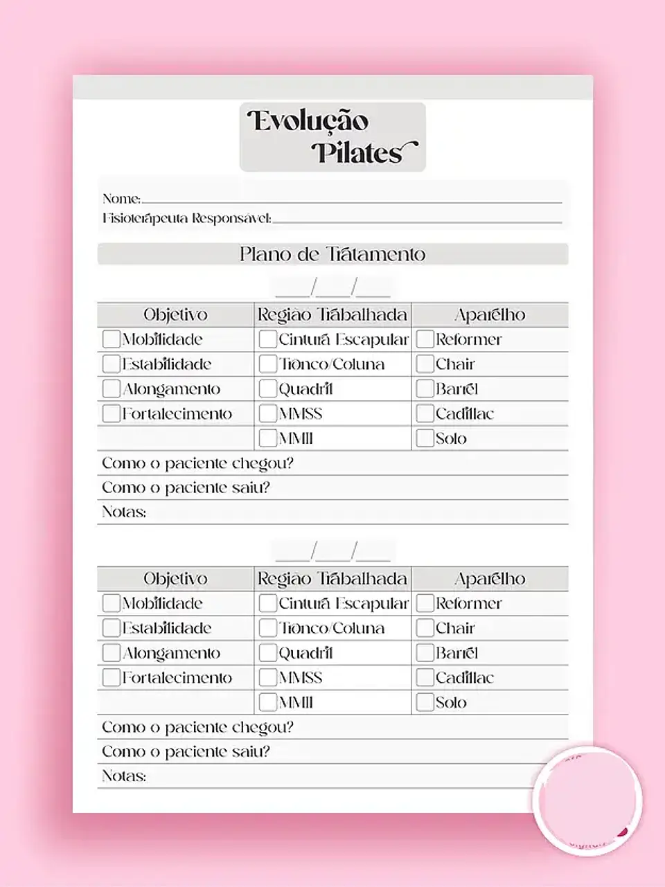 Arquivo Ficha Evolução de Pilates - Rosa e Cinza  2