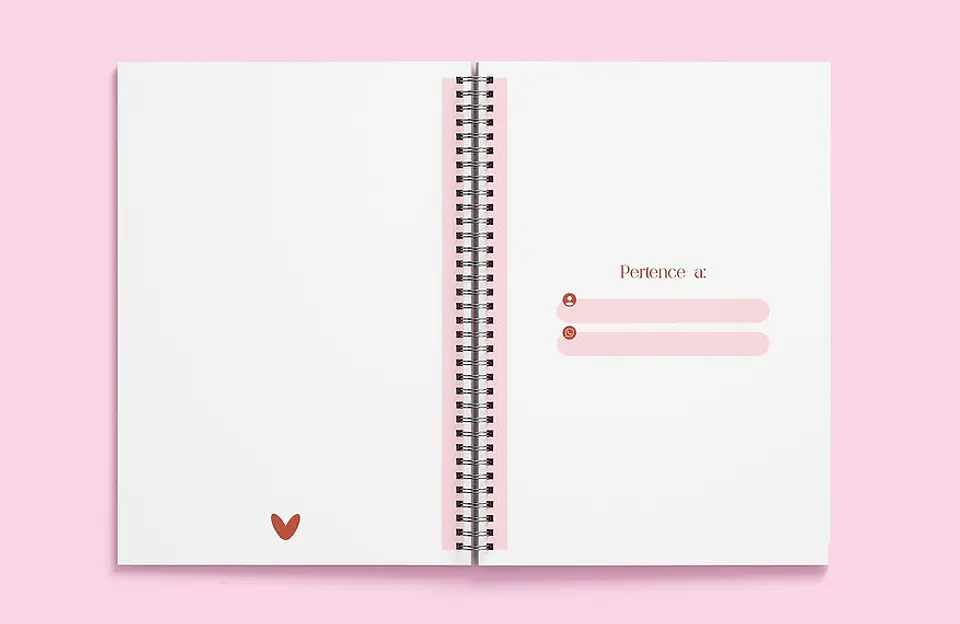Arquivo Miolos Pautados Caderno - Rosa, Verde, Amarelo e Cinza 3