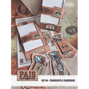 Arquivo Pais 2024 - Kit 04 - Prancheta e Chaveiros