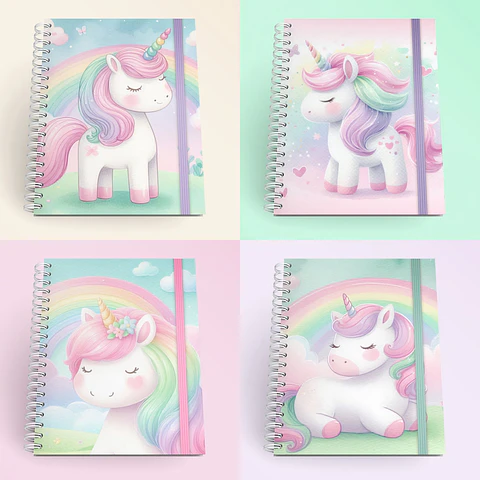 Arquivo Caderno A5 Unicórnio