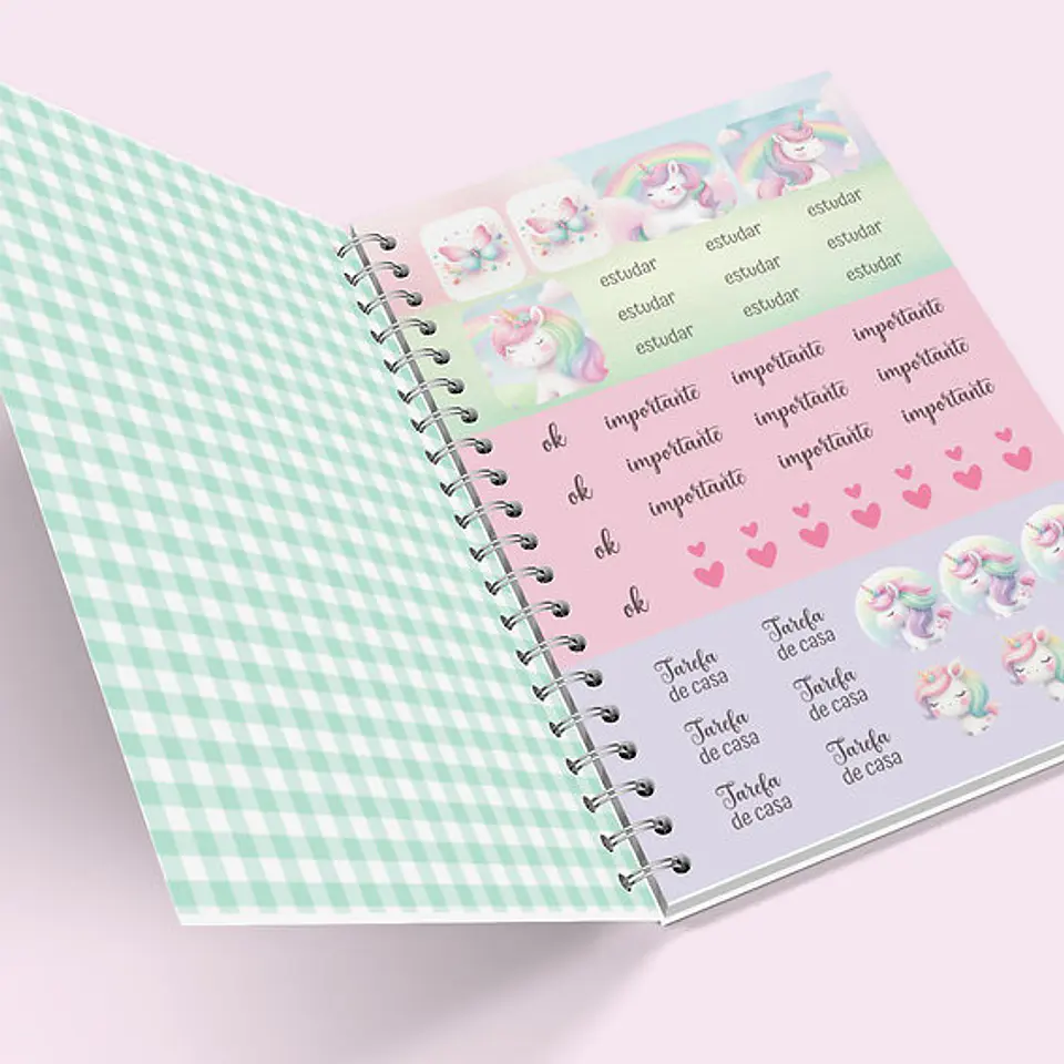 Arquivo Caderno A5 Unicórnio 6