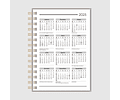  Arquivo Calendário A5 - 2025 (frente) e 2026 (verso) - 7 tons - wire-o/espiral